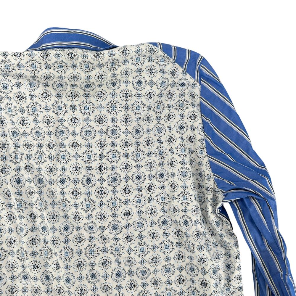 Harvey Faircloth Women's Button Down Boyfriend Shirt Striped Paisley Size 6 Boho - Picture 5 of 6